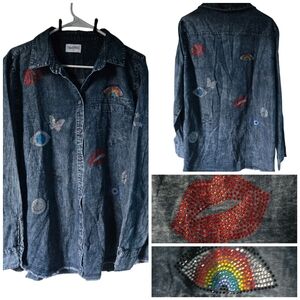 NWT Lauren Moshi Crystal Sloane Elements top